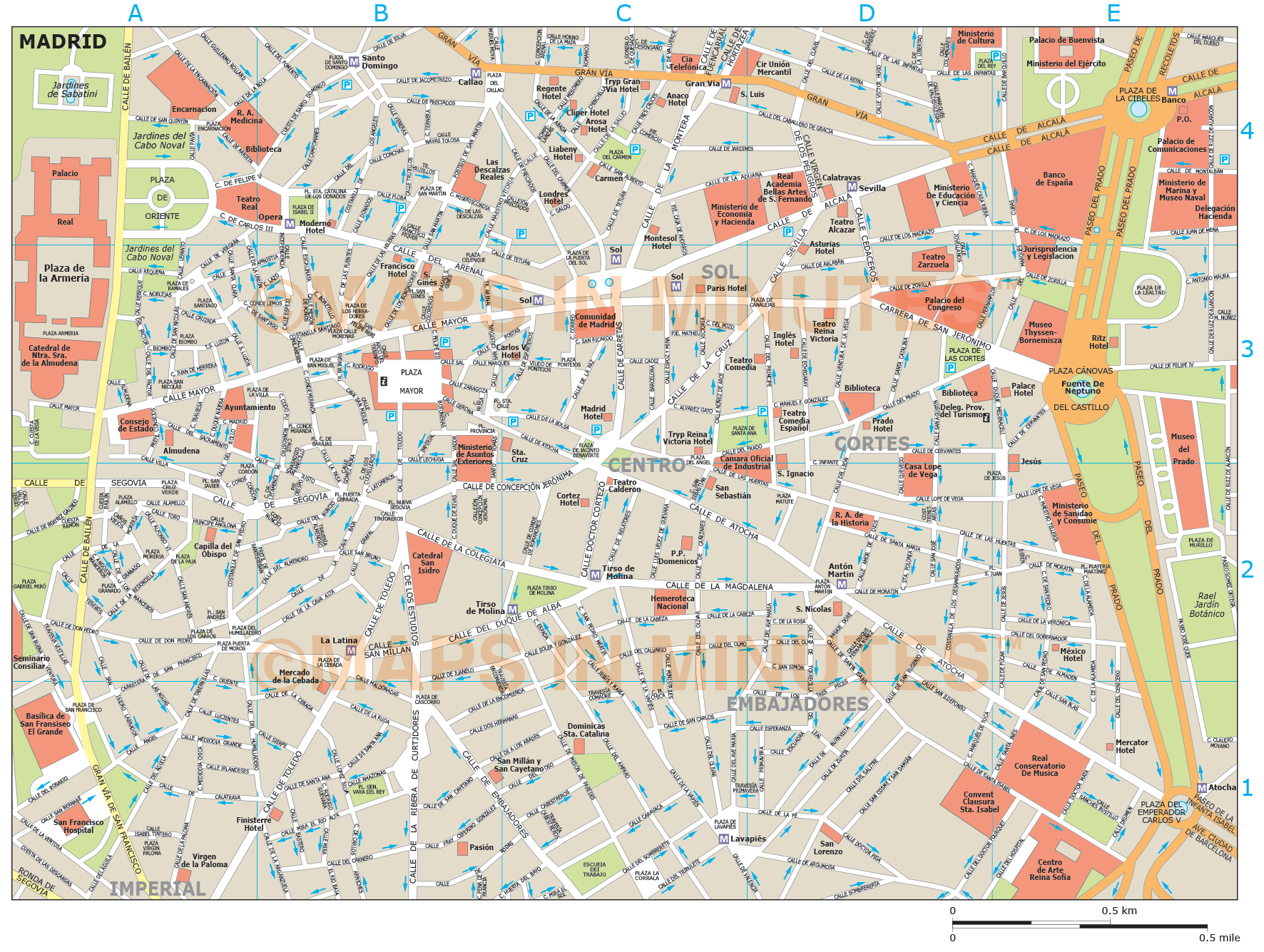 madrid city map printable Royalty Free Madrid Illustrator Vector Format City Map madrid city map printable