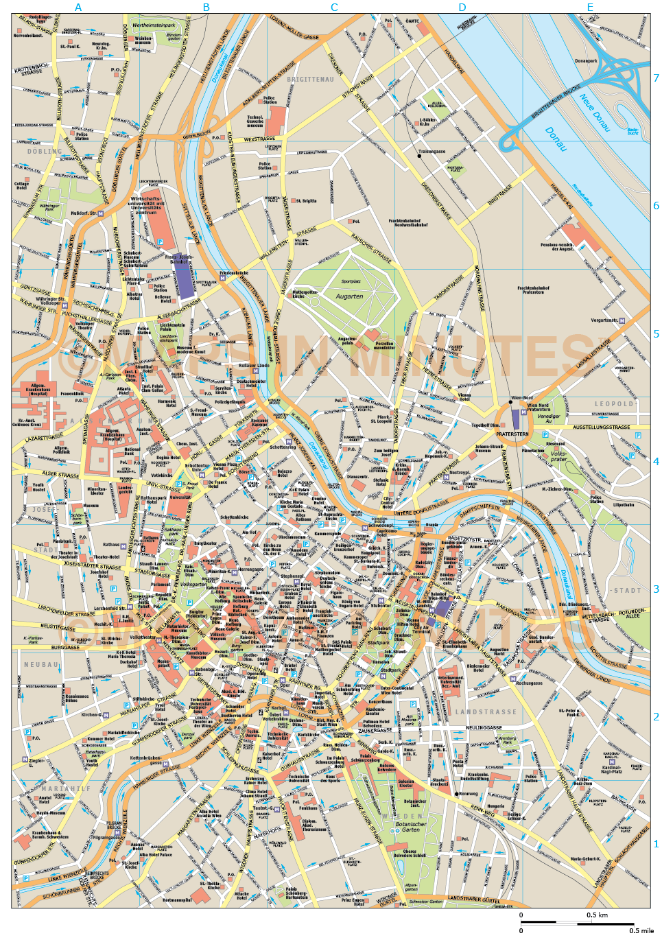 royalty free vienna illustrator vector format city map