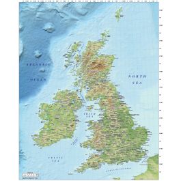 Buy 5M scale British Isles Country EZRead Medium Relief map Online