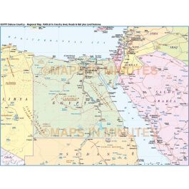 Buy Egypt Country Map plus Road and Rail Online