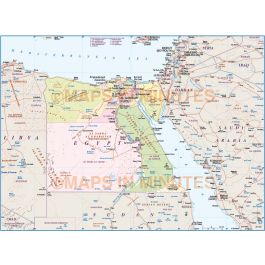 Buy Egypt Deluxe Map 1st level Political with Roads and Rail Online