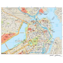 Buy Boston city map in Illustrator CS or PDF format Online