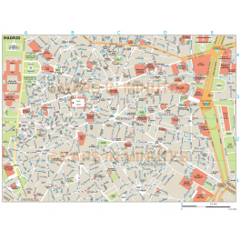 Buy Madrid city map in Illustrator CS or PDF format Online