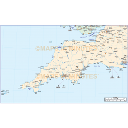 Buy South West England Basic Map @1m scale Online