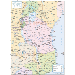 Buy Tanzania Country map Online