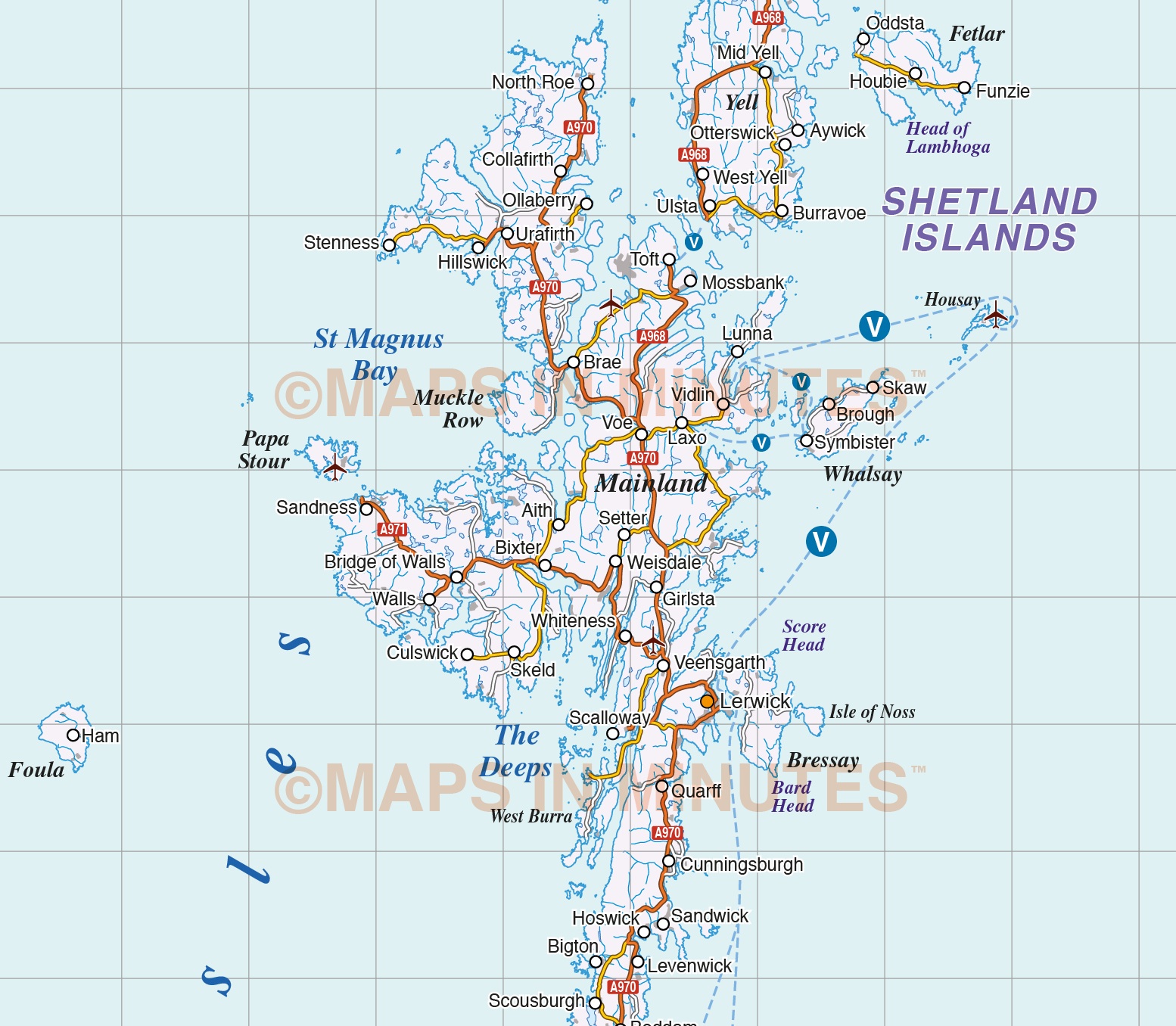 Vector Scotland map, Regions, Political, Road & Rail @500,000 scale in ...
